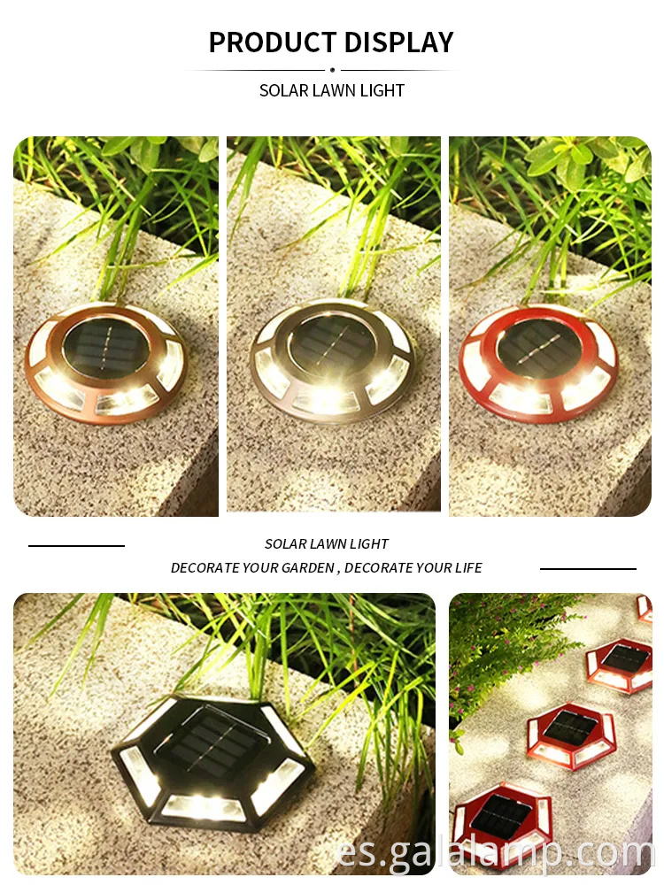 Luces duraderas de jardín LED con motor solar para al aire libre